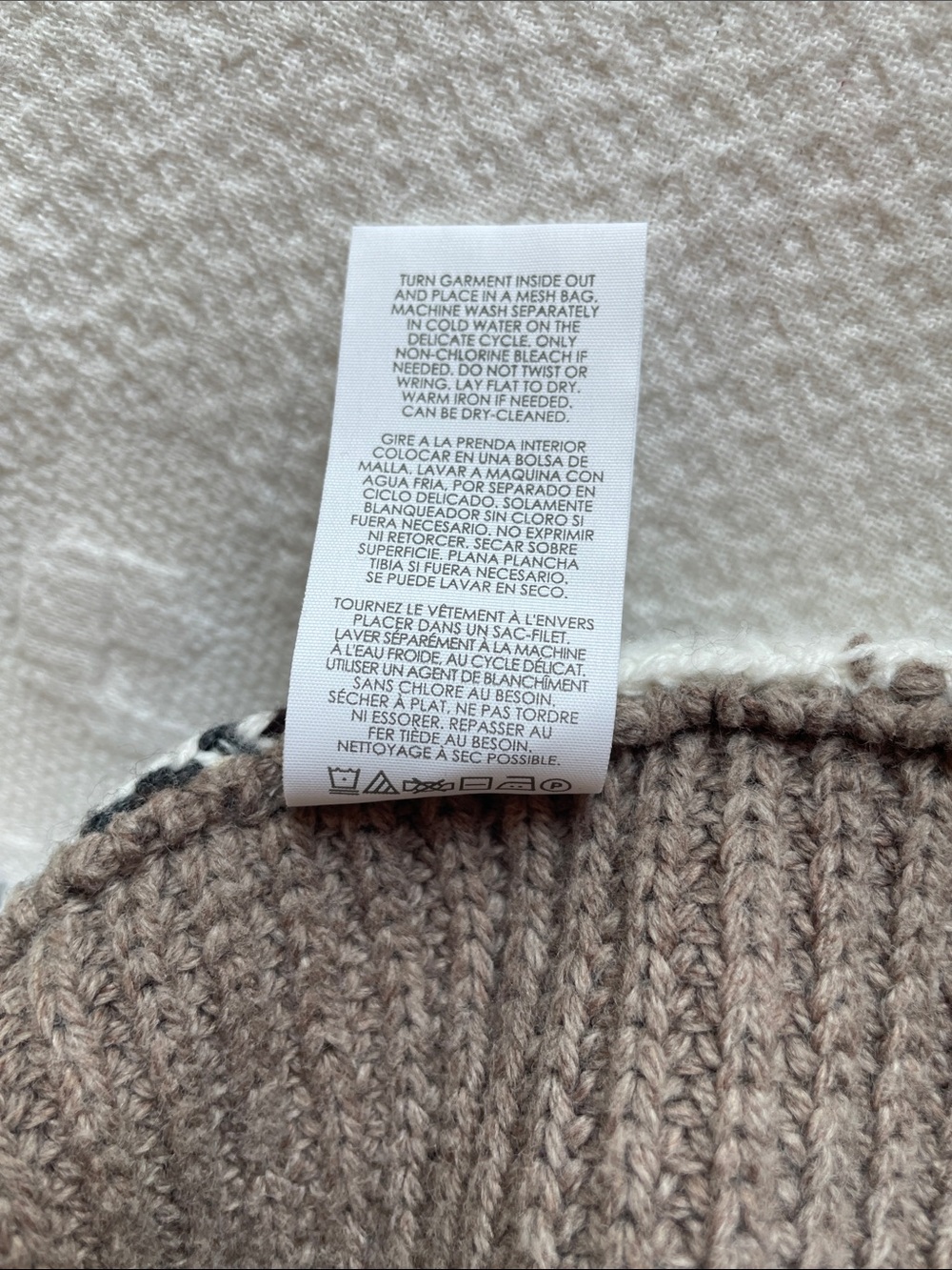 CAbi Striped Shawl Collar Cardigan in Charcoal, Cream & Taupe Size S - Picture 6 of 9